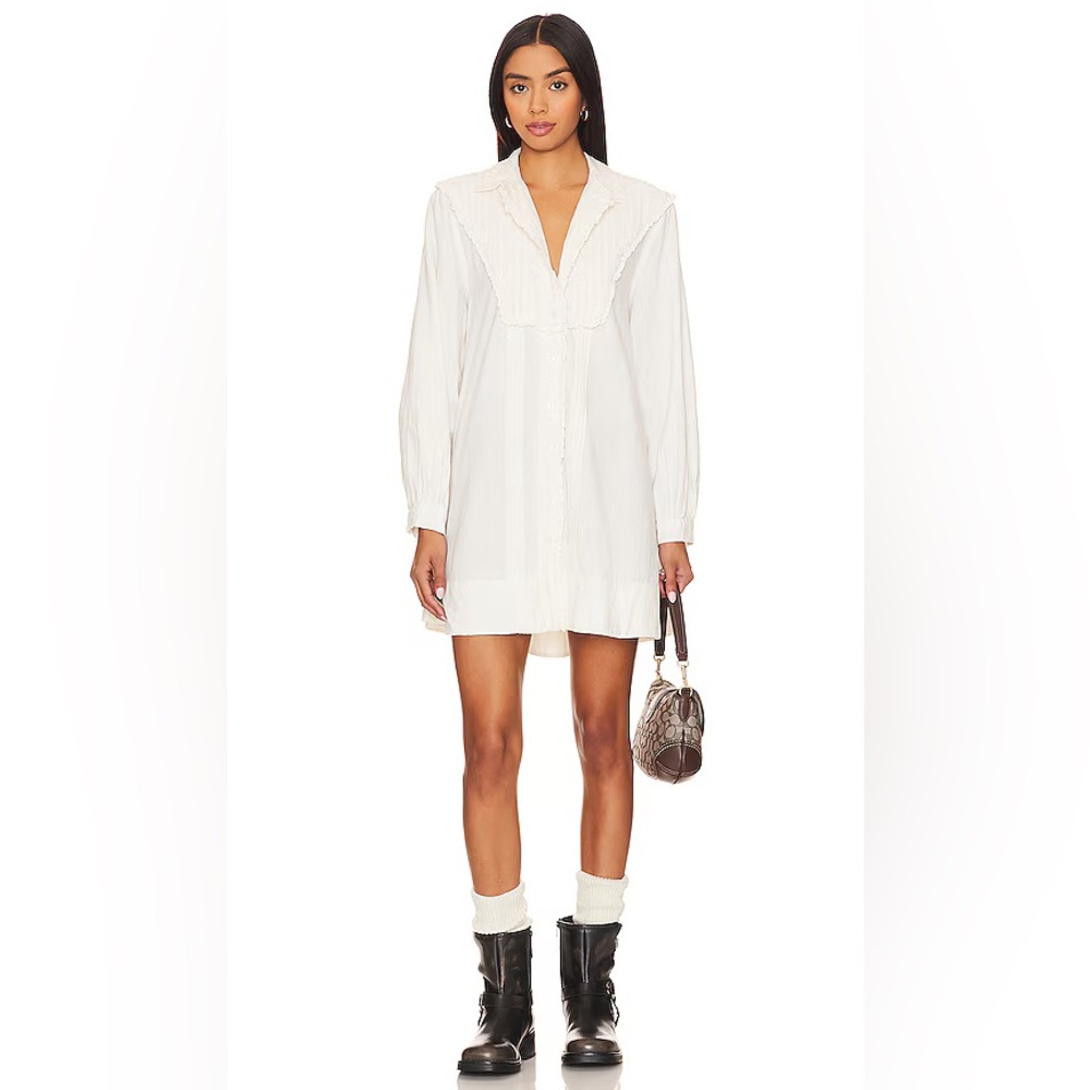 Free People Cherry Mini Dress in Optic‎ White